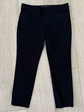 Banana Republic Sloan Fit women’s cropped black dress pants flat front size 6